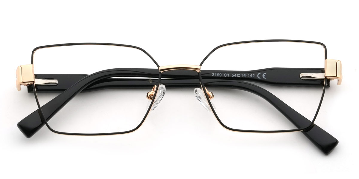 Black Gaines Glasses - Rectangle Glasses