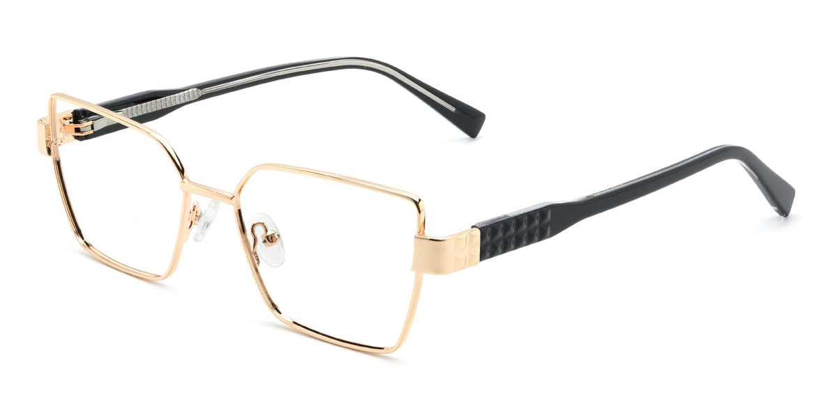 Gold Gaines Glasses - Rectangle Glasses
