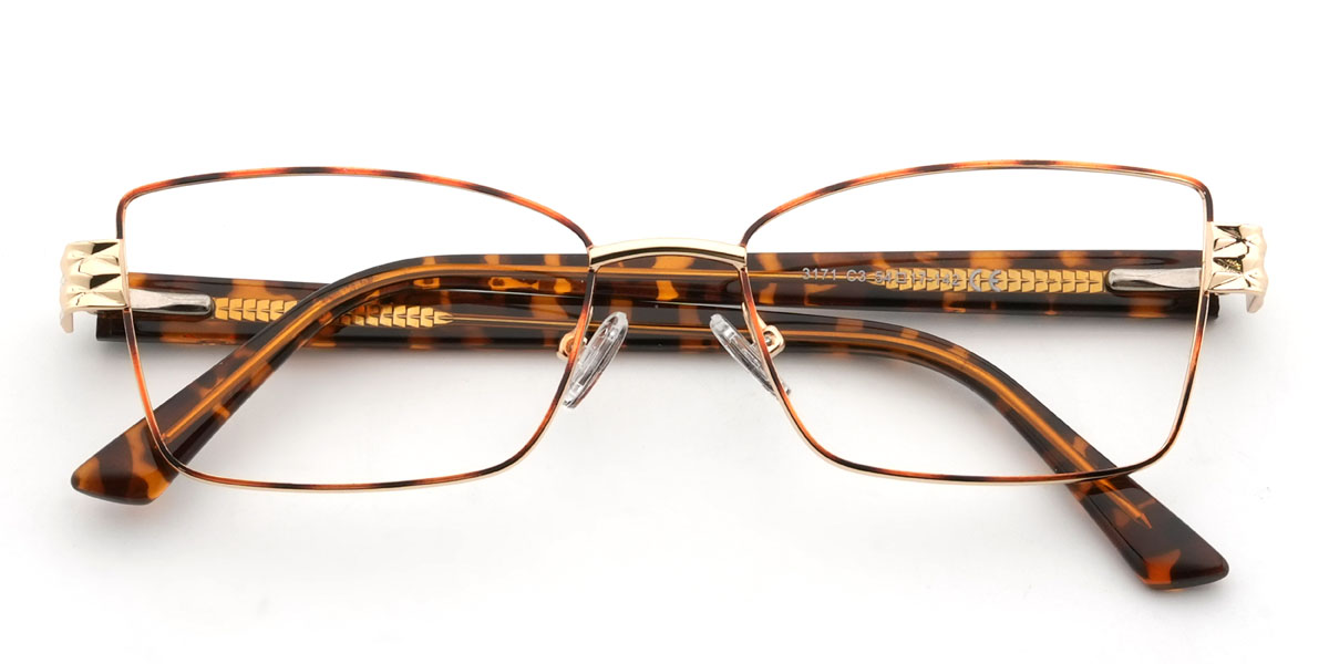 Tortoiseshell Vincenza Glasses - Rectangle Glasses