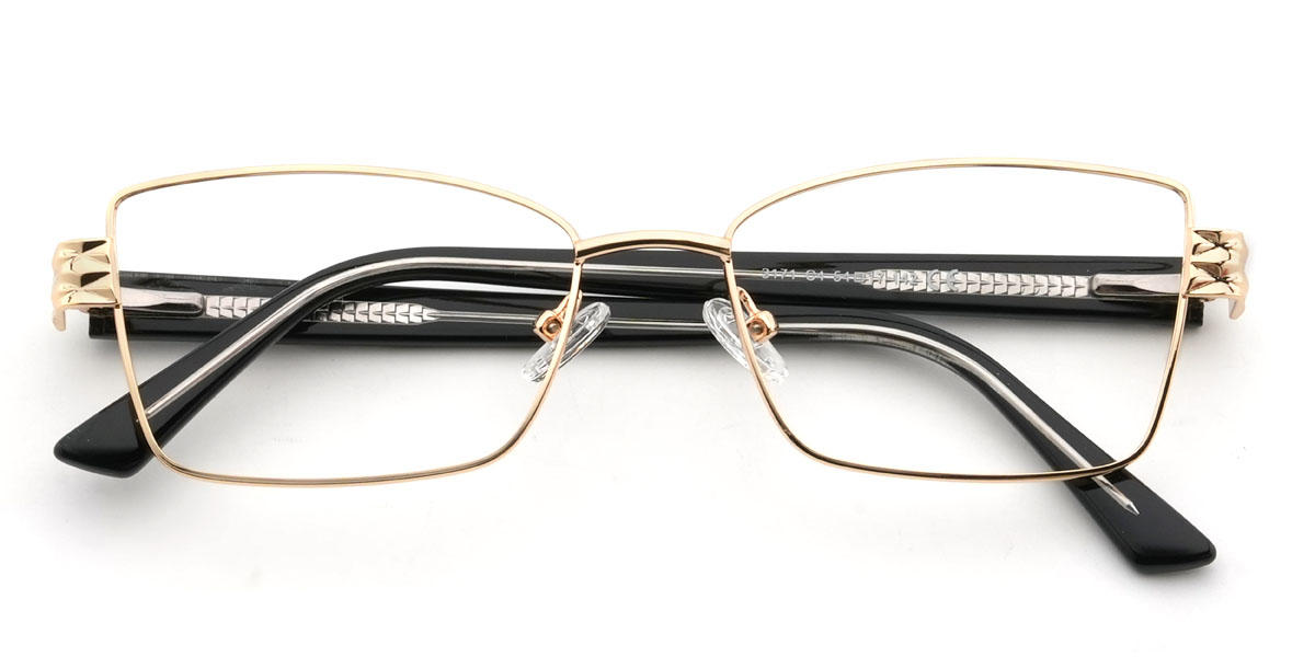 Gold Vincenza Glasses - Rectangle Glasses