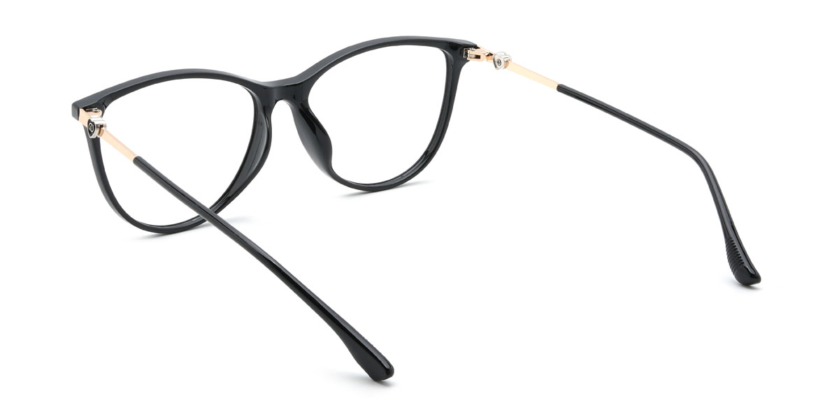 Black Olina Glasses - Oval Glasses