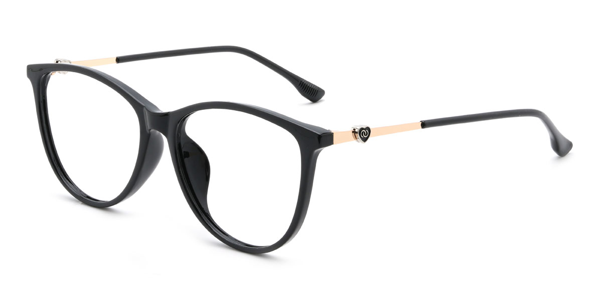 Black Olina Glasses - Oval Glasses