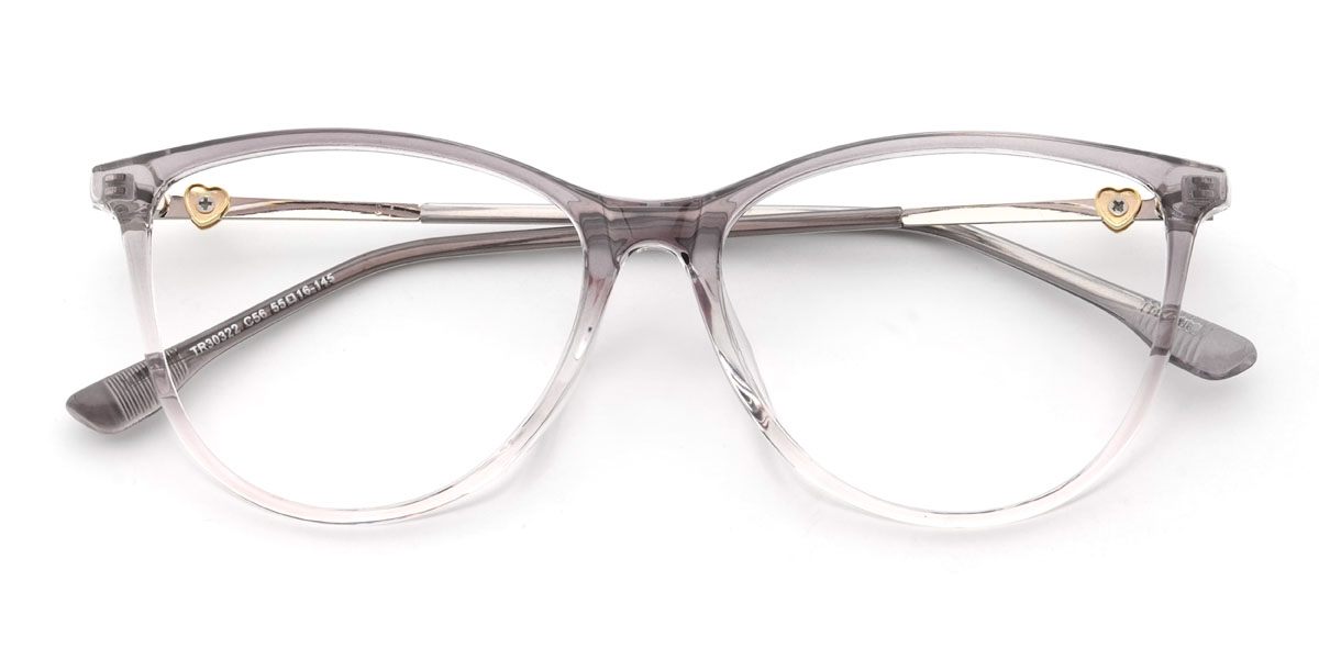 Gradient Grey Olina Glasses - Oval Glasses