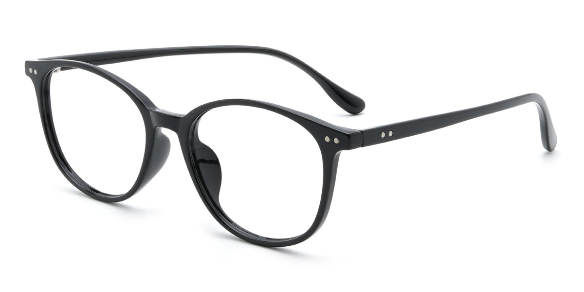 Black Quintus Glasses - Oval Glasses