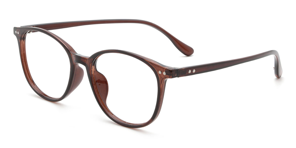 Brown Quintus Glasses - Oval Glasses
