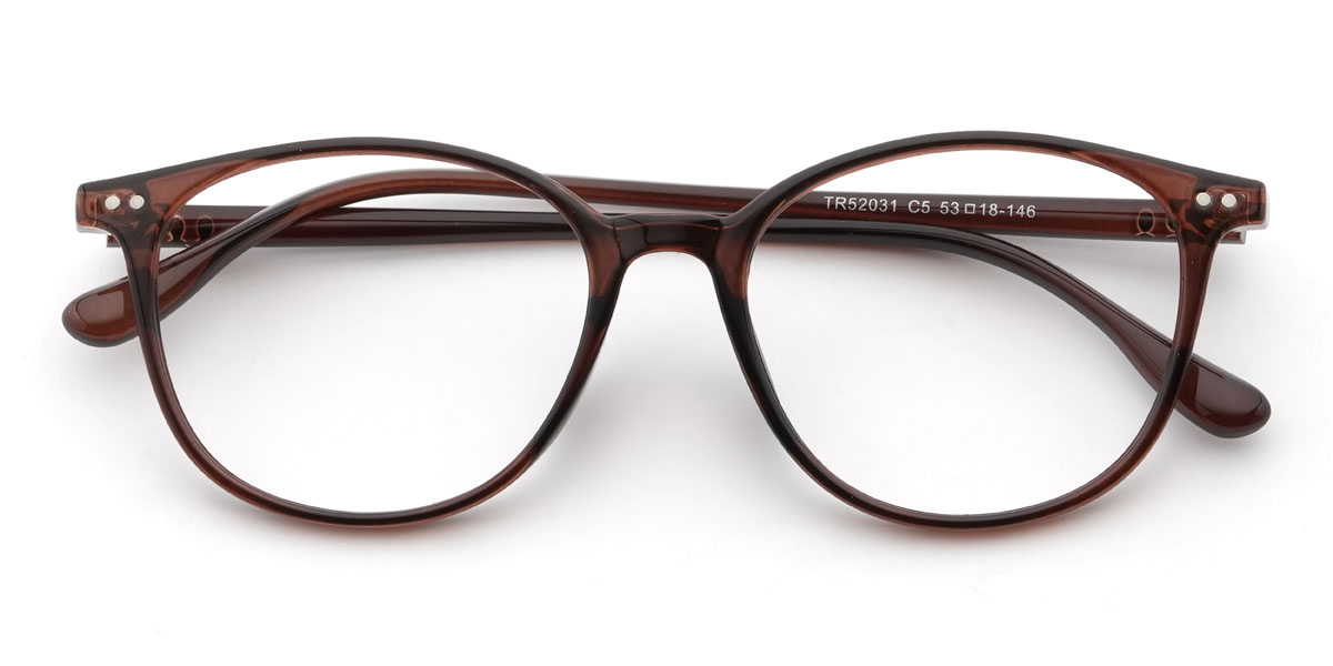 Brown Quintus Glasses - Oval Glasses