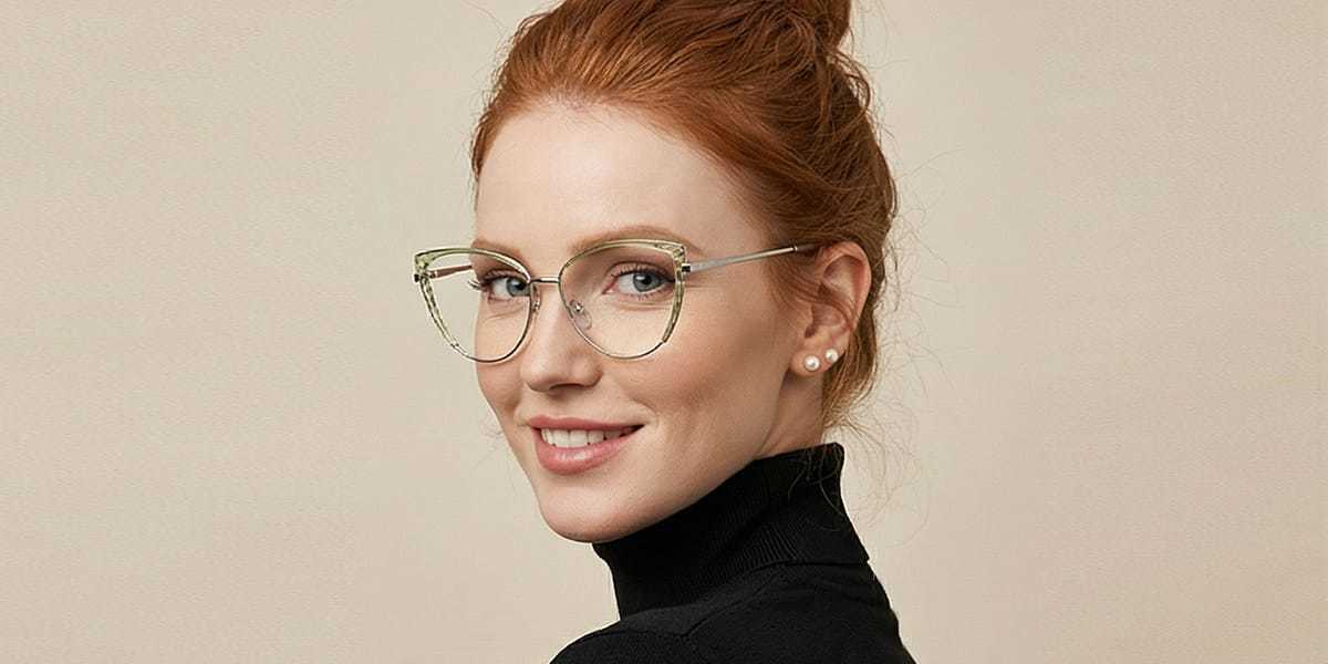 Birne Grün Lethe Brille - Cat Eye Glasses