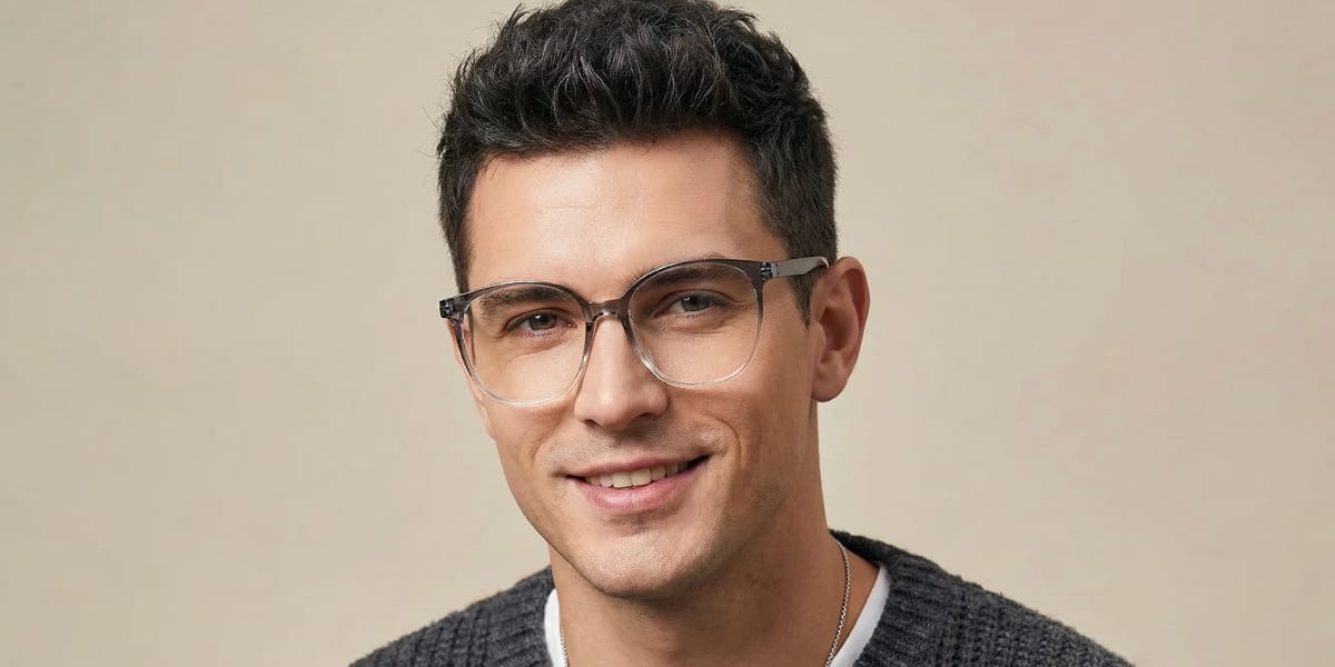 Gradient Grey Marlin Glasses - Square Glasses