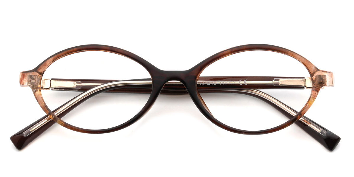 Gelbbraun Schildpatt Andrea Brille - Oval Glasses