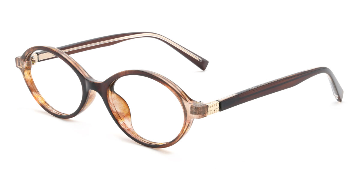 Gelbbraun Schildpatt Andrea Brille - Oval Glasses