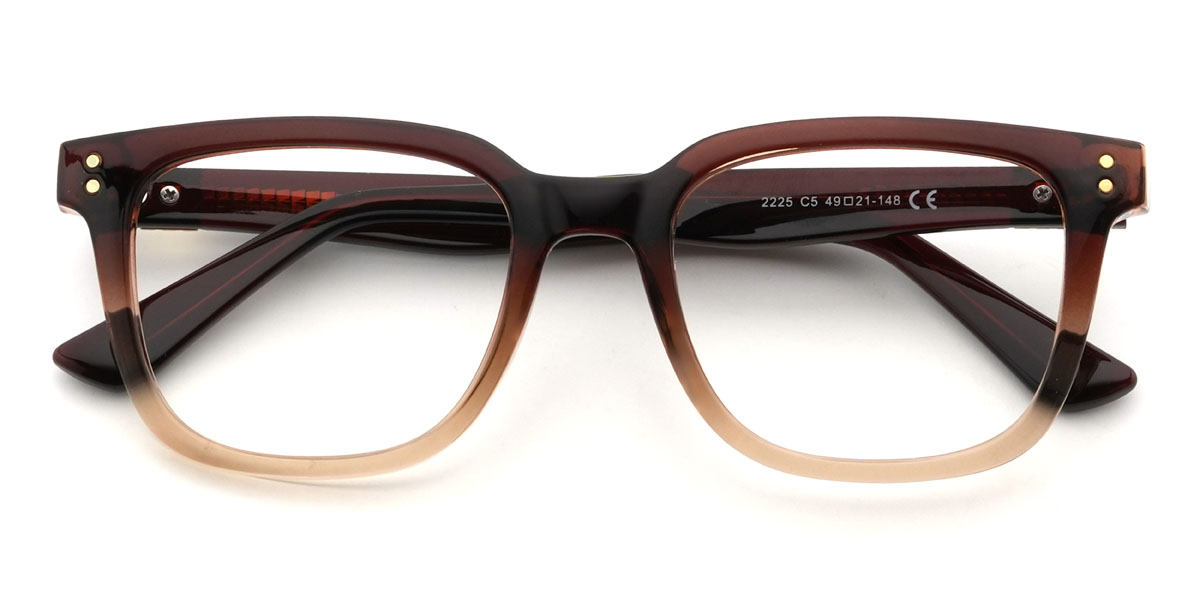 Gradient Brown Laszlo Glasses - Rectangle Glasses