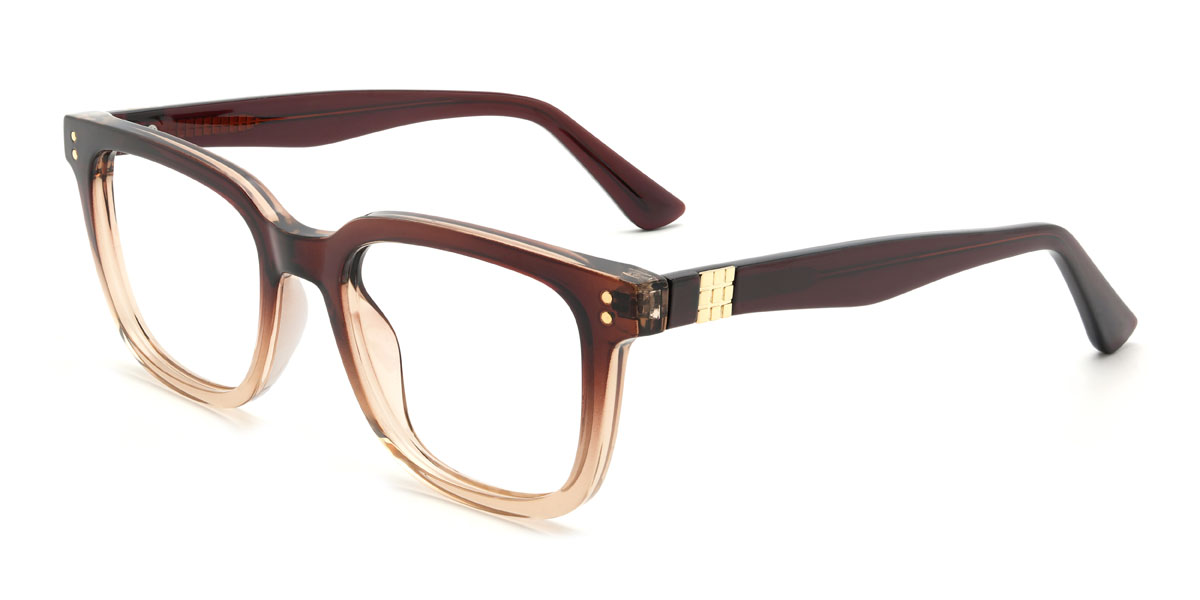 Gradient Brown Laszlo Glasses - Rectangle Glasses