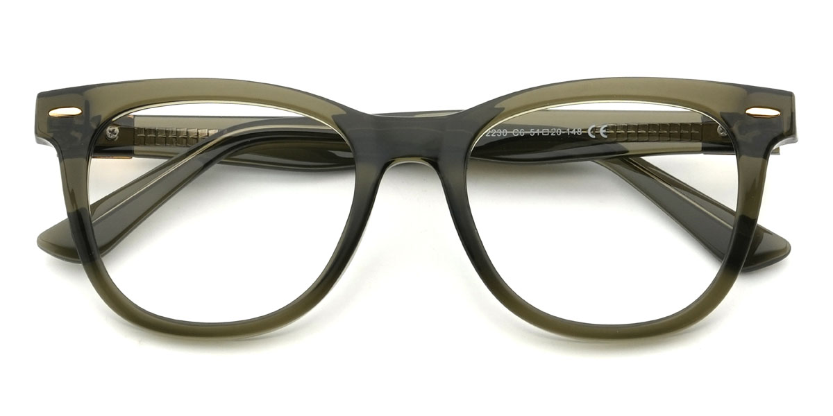 Dark Green Benas Glasses - Oval Glasses