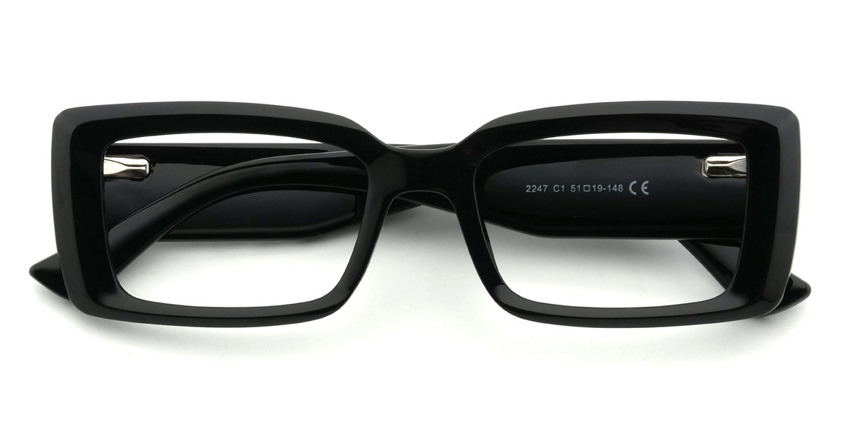 Black Pascual Glasses - Rectangle Glasses