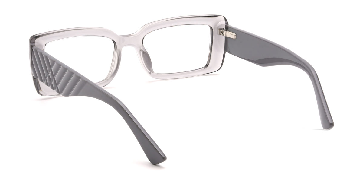Clear Grey Pascual Glasses - Rectangle Glasses