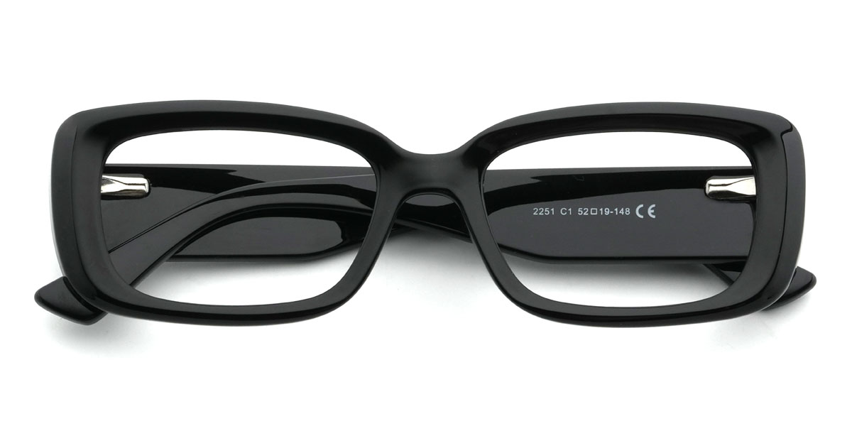 Black Cheston Glasses - Rectangle Glasses