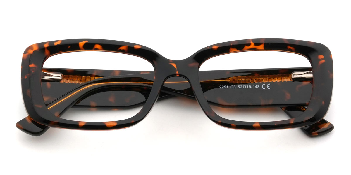 Tortoiseshell Cheston Glasses - Rectangle Glasses