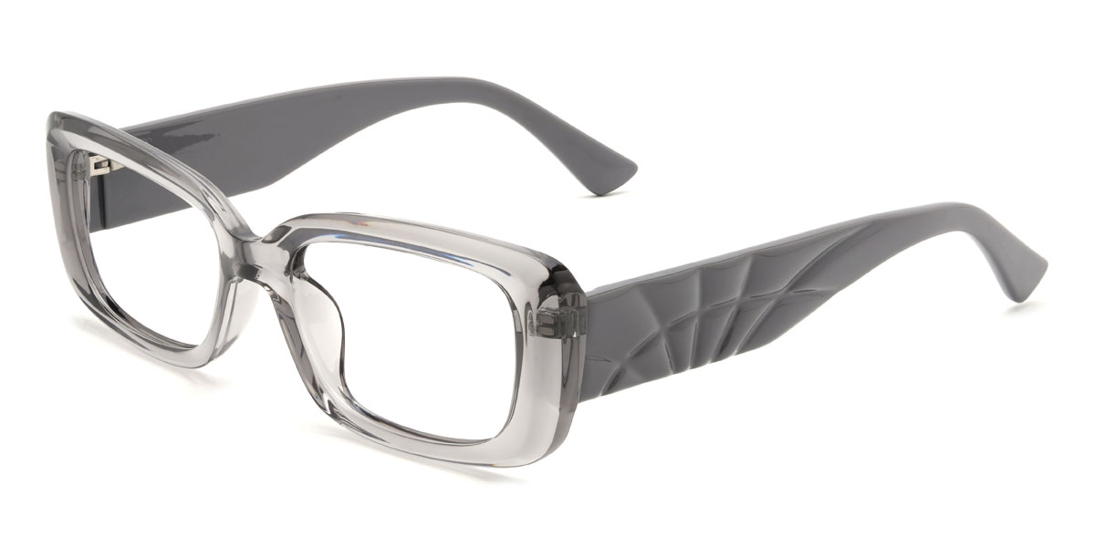 Clear Grey Cheston Glasses - Rectangle Glasses