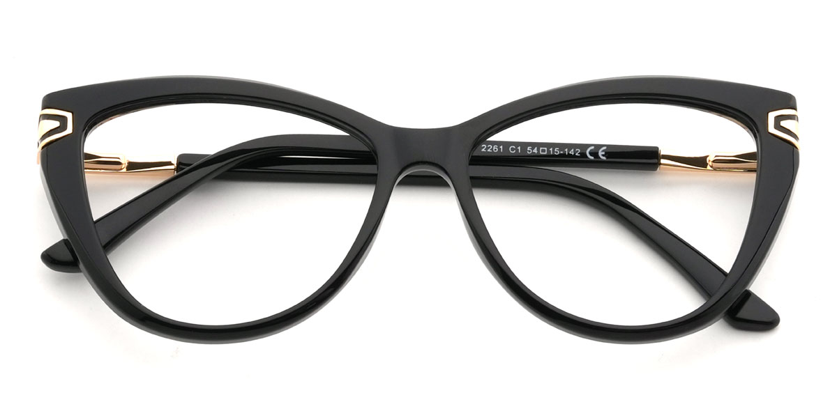 Black Alizee Glasses - Cat Eye Glasses