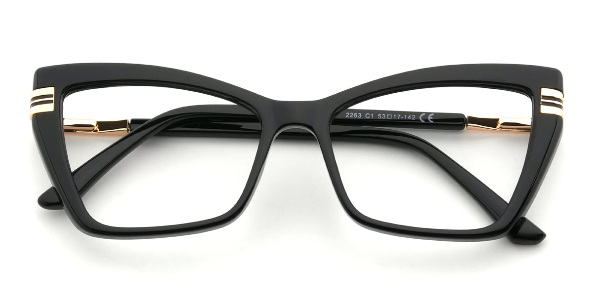 Black Felicitas Glasses - Cat Eye Glasses