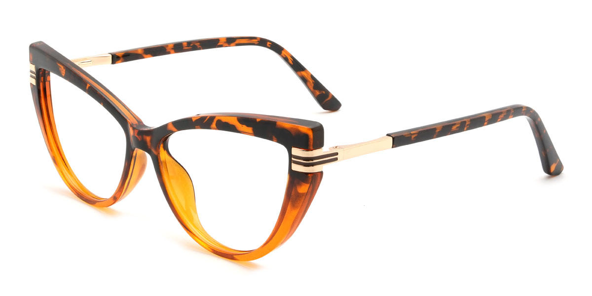Orange Tortoiseshell Inanna Glasses - Cat Eye Glasses