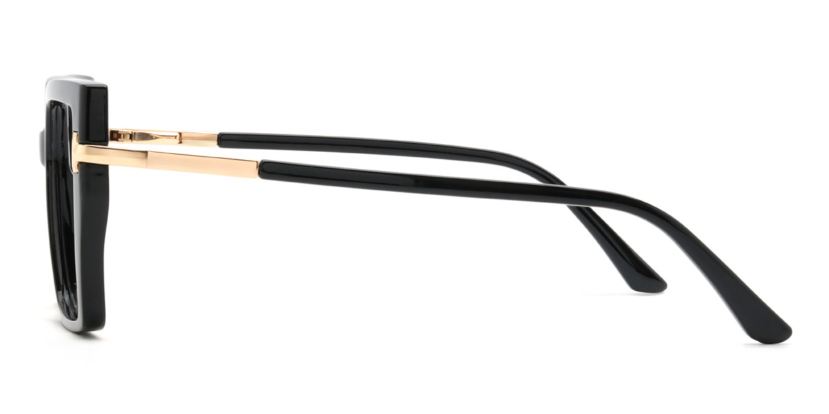 Black Nawfal Glasses - Rectangle Glasses