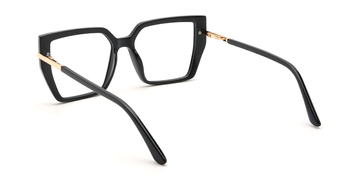 Black Nawfal Glasses - Rectangle Glasses