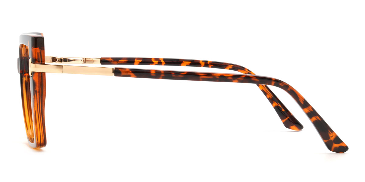 Orange Tortoiseshell Nawfal Glasses - Rectangle Glasses