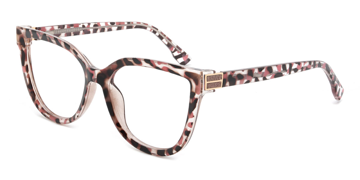 Pink Tortoiseshell Gianfranco Glasses - Oval Glasses