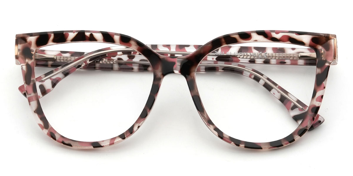 Pink Tortoiseshell Gianfranco Glasses - Oval Glasses