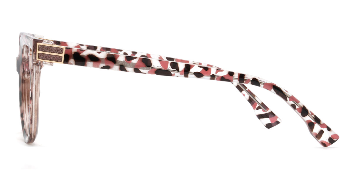 Pink Tortoiseshell Gianfranco Glasses - Oval Glasses