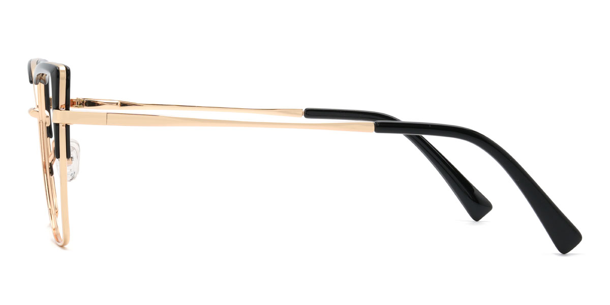 Gold Black Anjana Glasses - Cat Eye Glasses