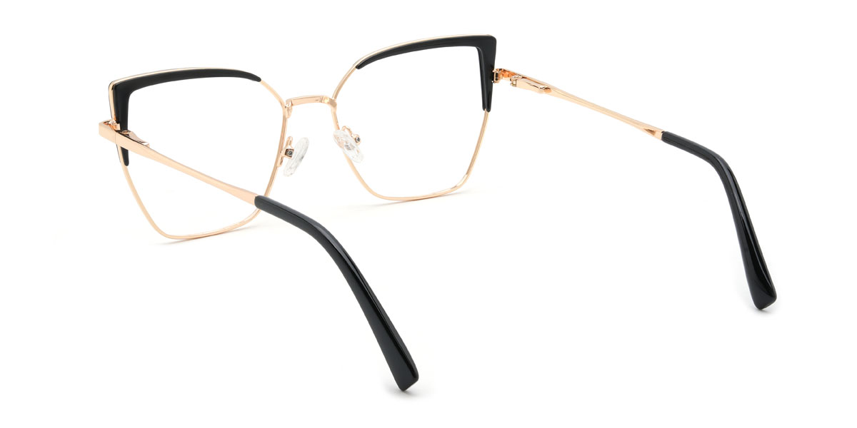 Gold Black Anjana Glasses - Cat Eye Glasses