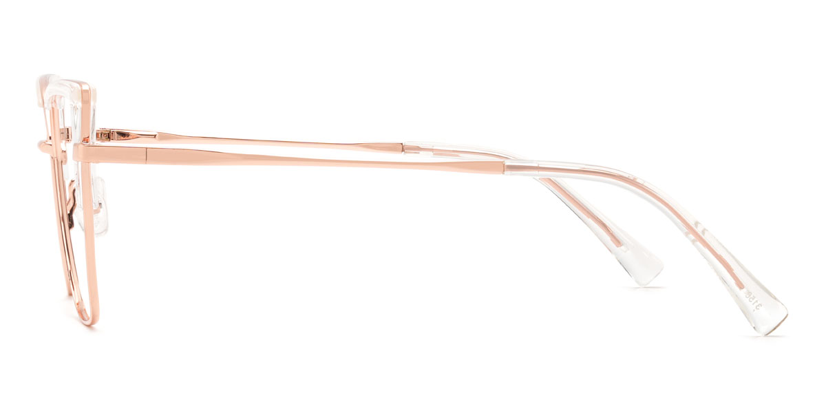 Rose Gold Clear Anjana Glasses - Cat Eye Glasses