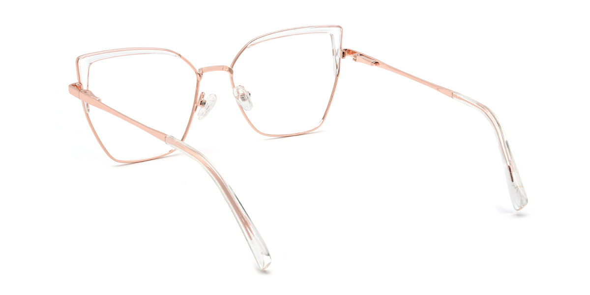 Rose Gold Clear Anjana Glasses - Cat Eye Glasses