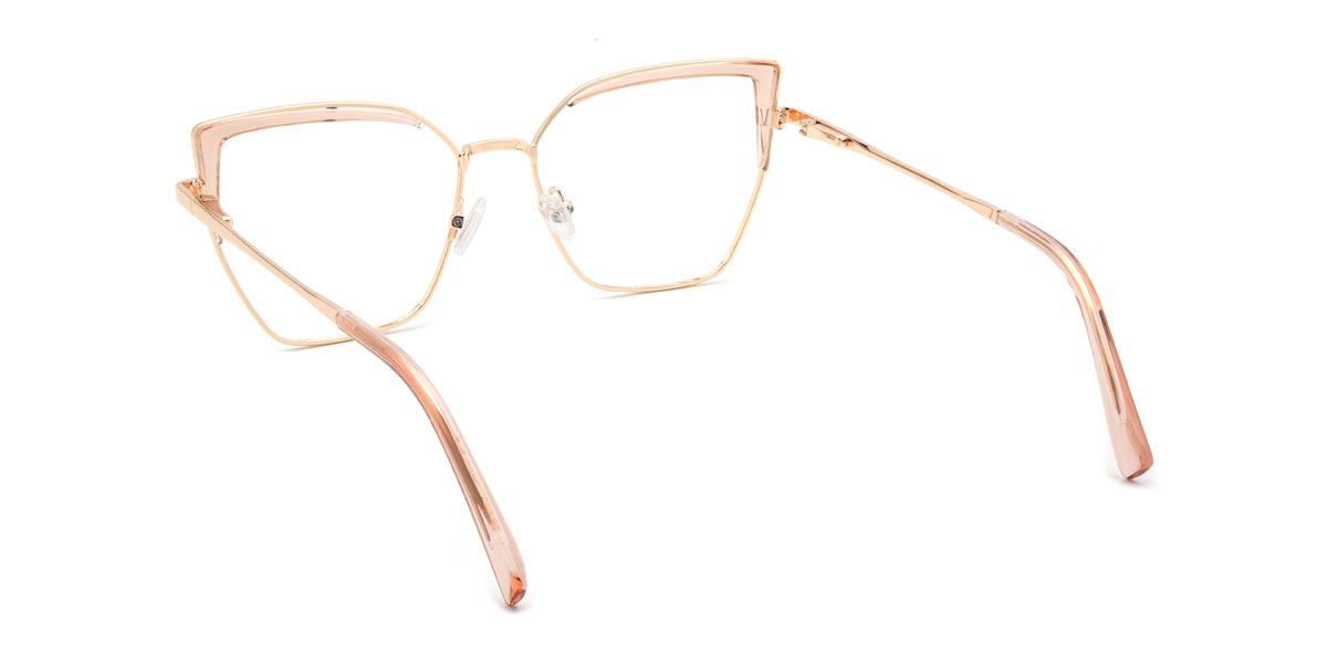 Gold Pink Anjana Glasses - Cat Eye Glasses