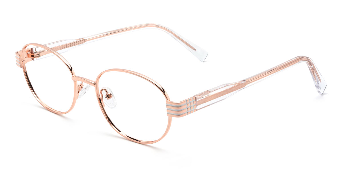 Rose Gold Corbett Glasses - Oval Glasses
