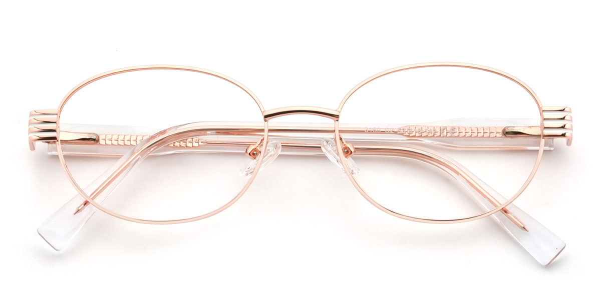 Rose Gold Corbett Glasses - Oval Glasses