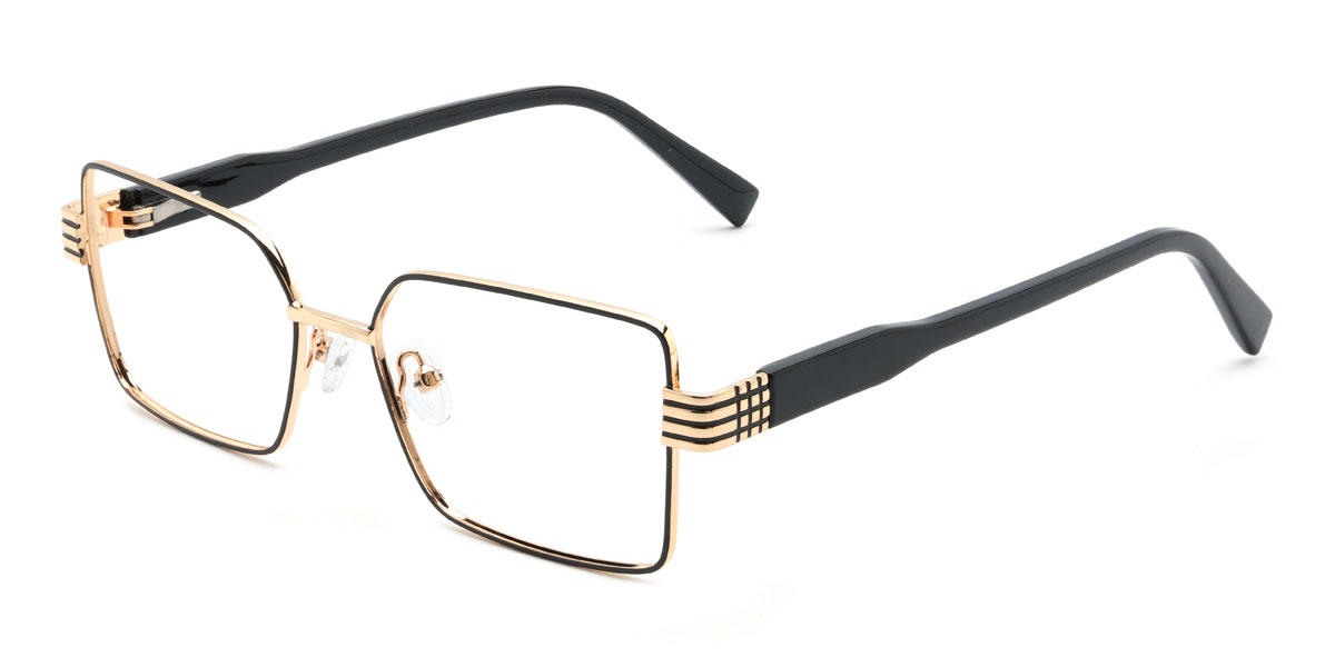 Black Gaura Glasses - Rectangle Glasses