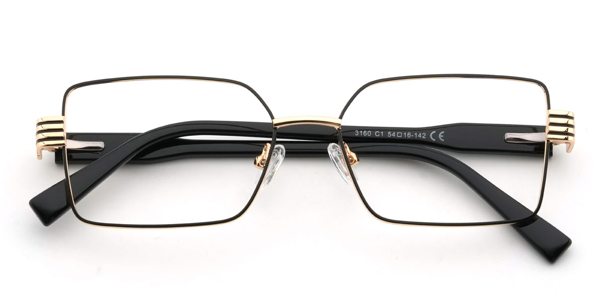 Black Gaura Glasses - Rectangle Glasses