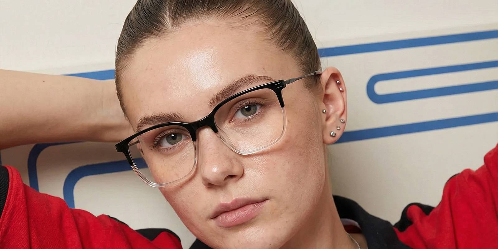 Black Clear Private Glasses - Rectangle Glasses