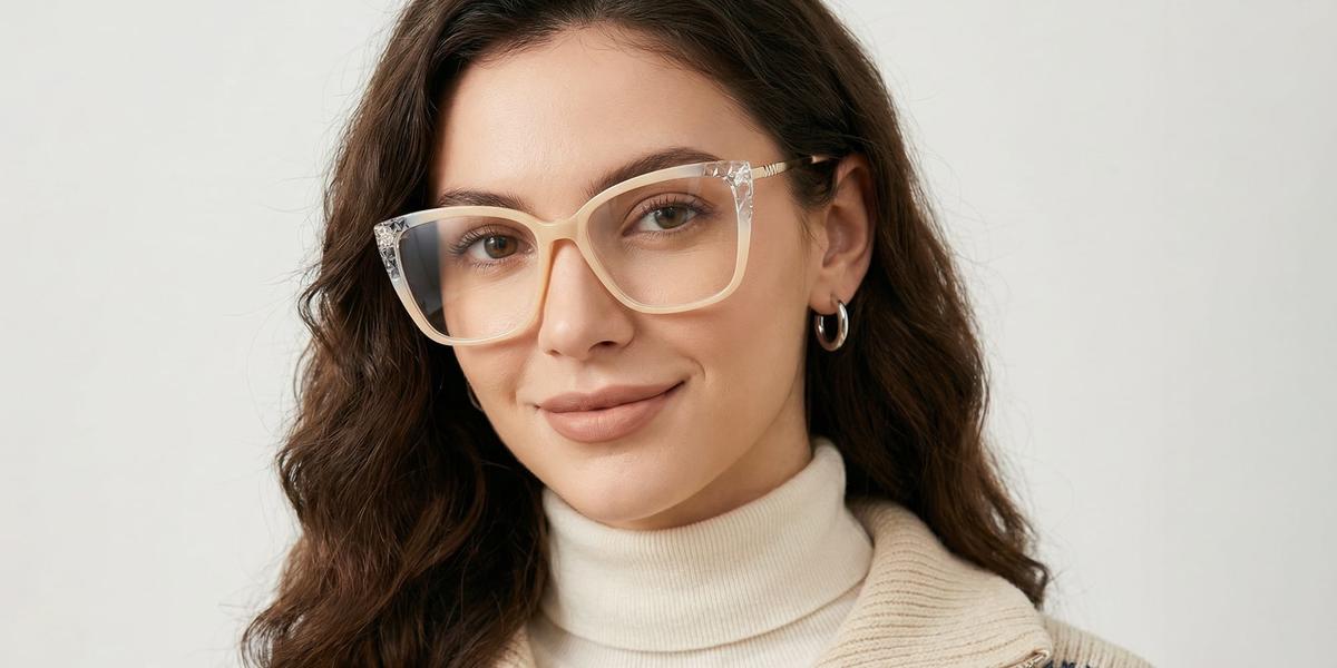 Cantaloupe Lyric Glasses - Square Glasses