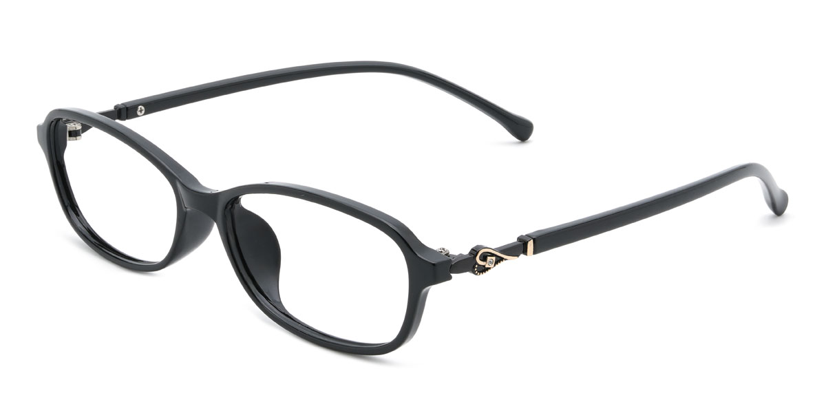 Black Violeta Glasses - Rectangle Glasses