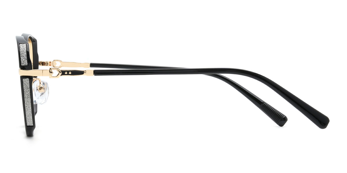 Black Arantxa Glasses - Oval Glasses