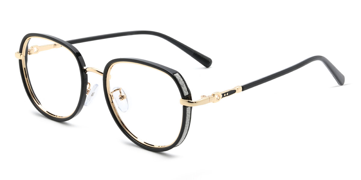 Black Arantxa Glasses - Oval Glasses