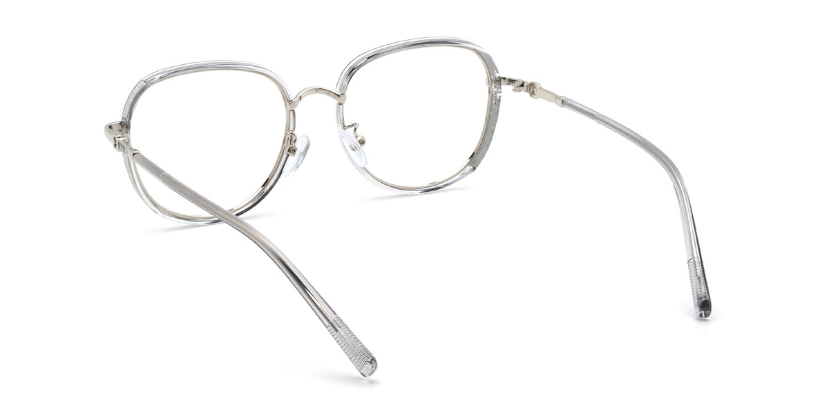 Clear Grey Arantxa Glasses - Oval Glasses