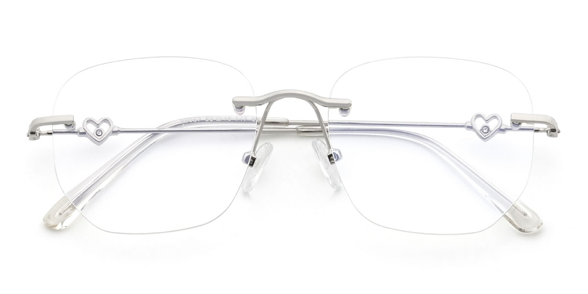 Silver Galina Glasses - Square Glasses