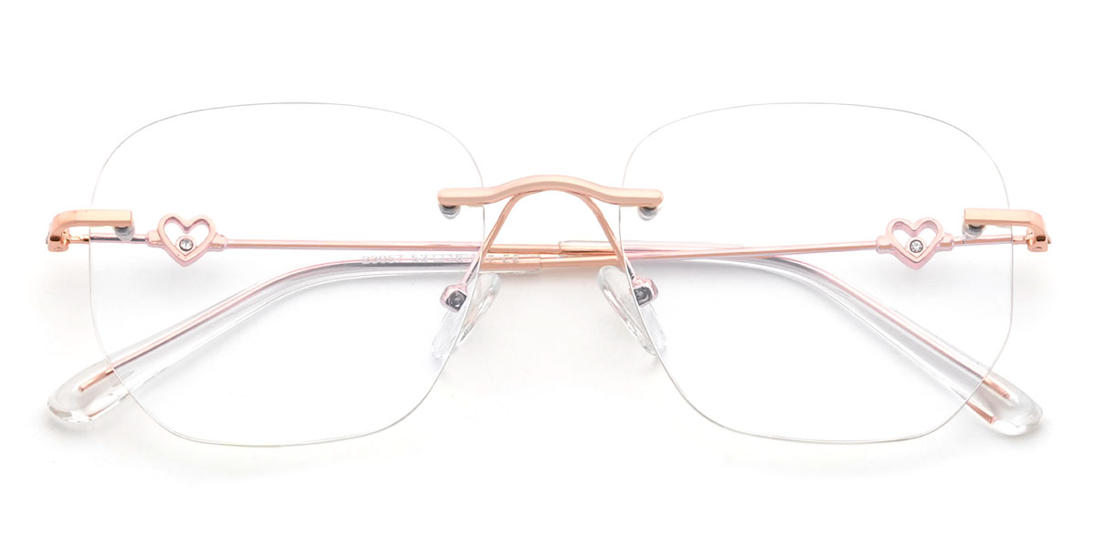 Rose Gold Galina Glasses - Square Glasses