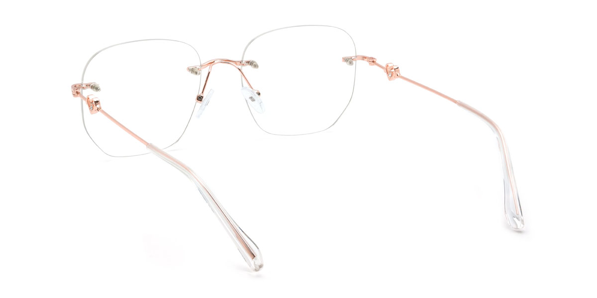 Rose Gold Galina Glasses - Square Glasses