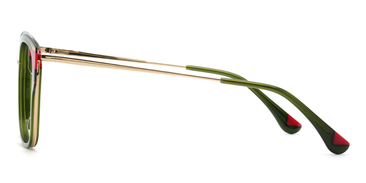 Green Mairead Glasses - Square Glasses